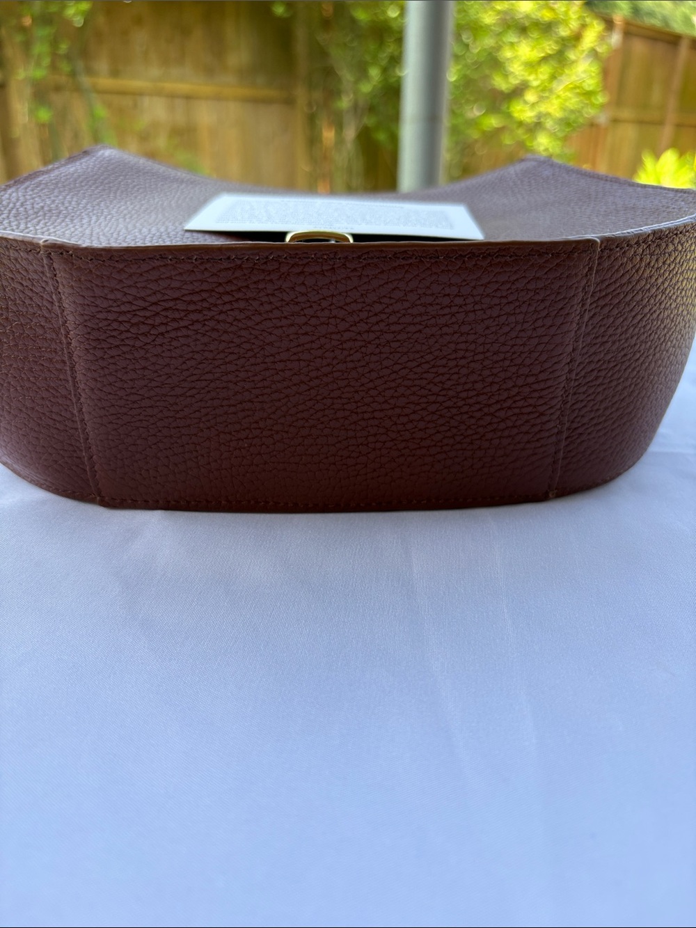 DeMellier London Midi Venice Bag Cognac Grain Leather Top Handle Crossbody Spain - Picture 9 of 10